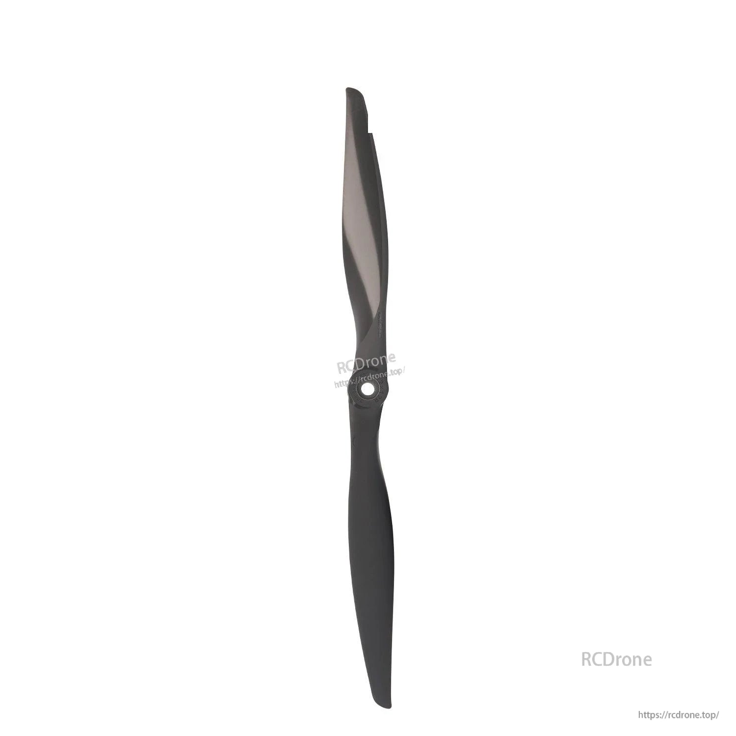 Single propeller vertical view showing symmetrical blade outline and central hub bore