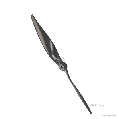 Angled perspective view of propeller highlighting hub and curved blade geometry