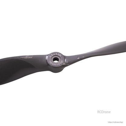 Gemfan VORTEX propeller hub close-up showing 6.35mm bore opening and surrounding markings