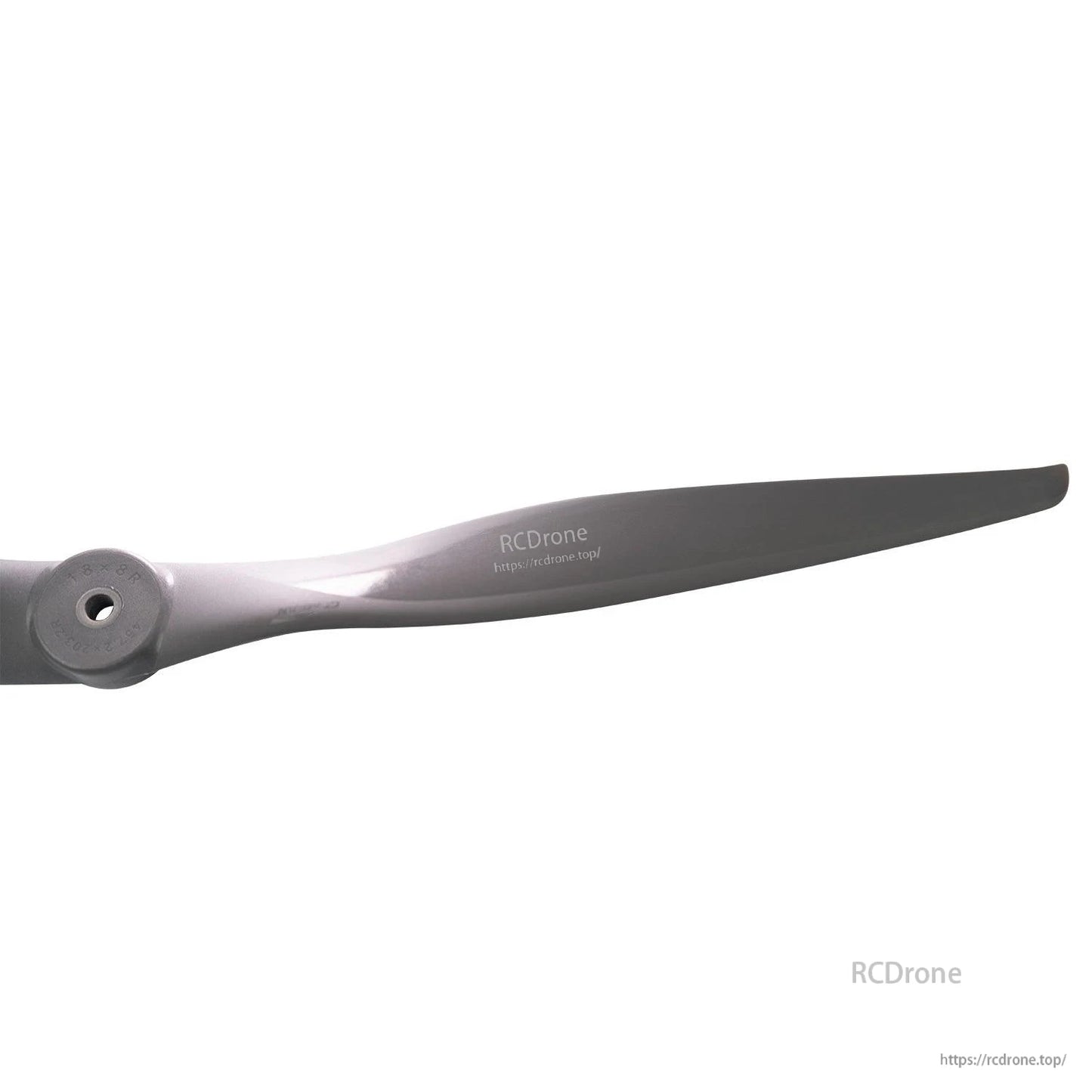 Close-up of propeller tip and blade surface finish