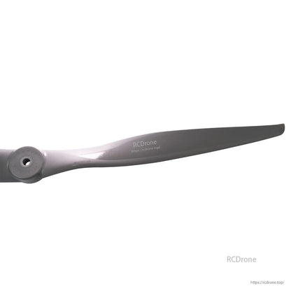 Close-up of propeller tip and blade surface finish