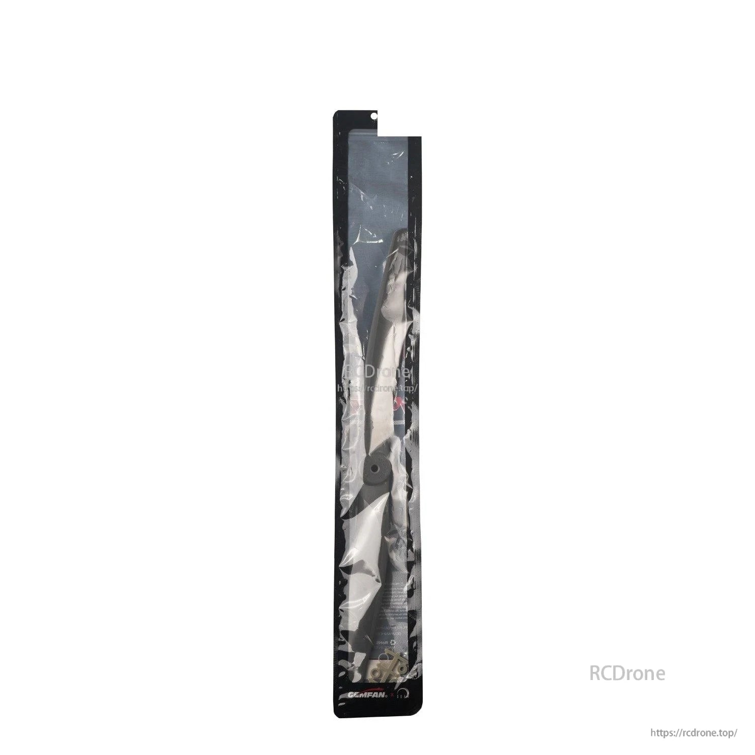 Sealed Gemfan VORTEX propeller bag shown full length