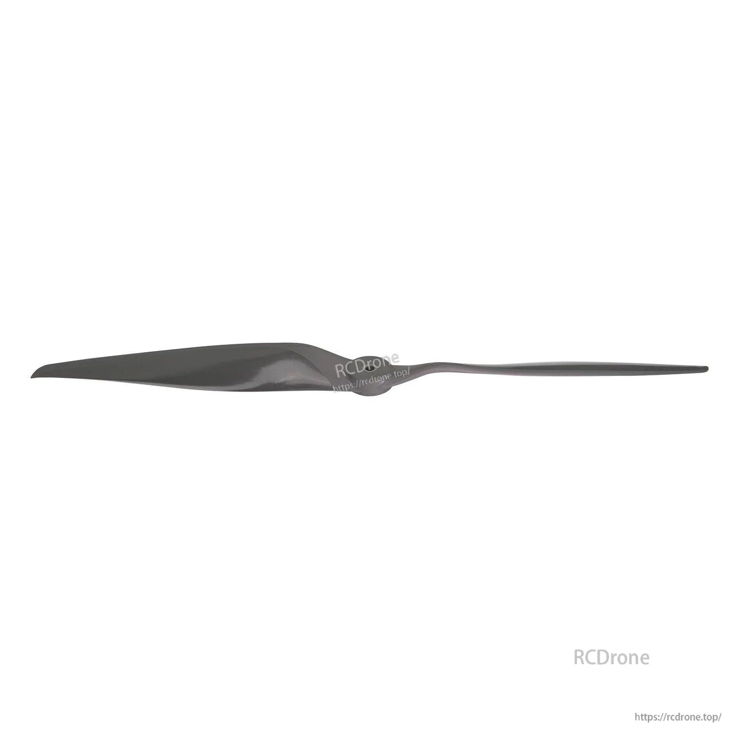 Propeller blade edge-on view highlighting twist from root to tip
