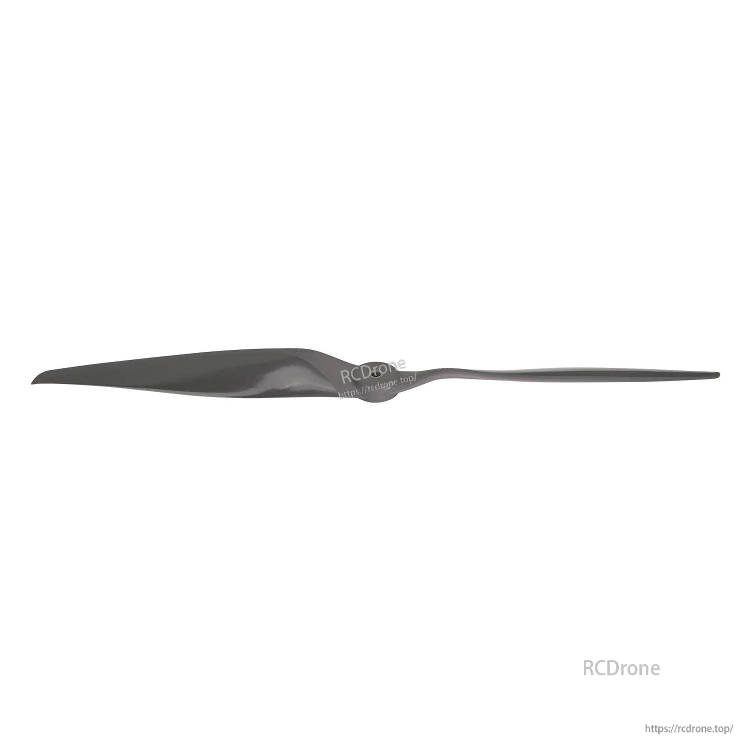 Propeller blade edge-on view highlighting twist from root to tip