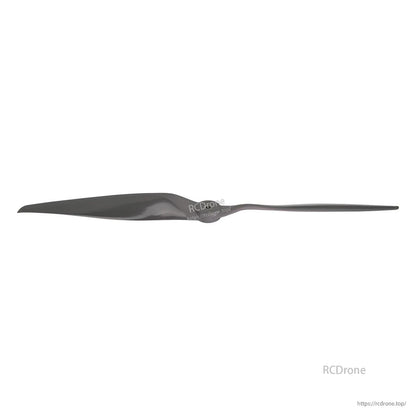 Propeller blade edge-on view highlighting twist from root to tip