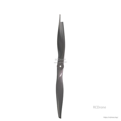 Vertical propeller view showing hub and both blades aligned end-to-end