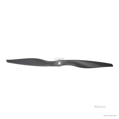 Single two-blade propeller, front view laid flat showing blade shape and center hub
