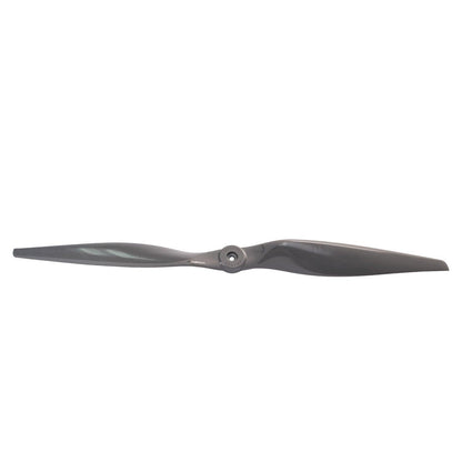 Single propeller top view centered on hub, showing subtle blade markings near the root