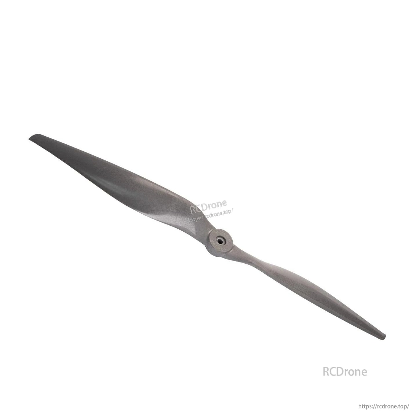 Diagonal propeller view showing blade curvature and tapered tips on both sides