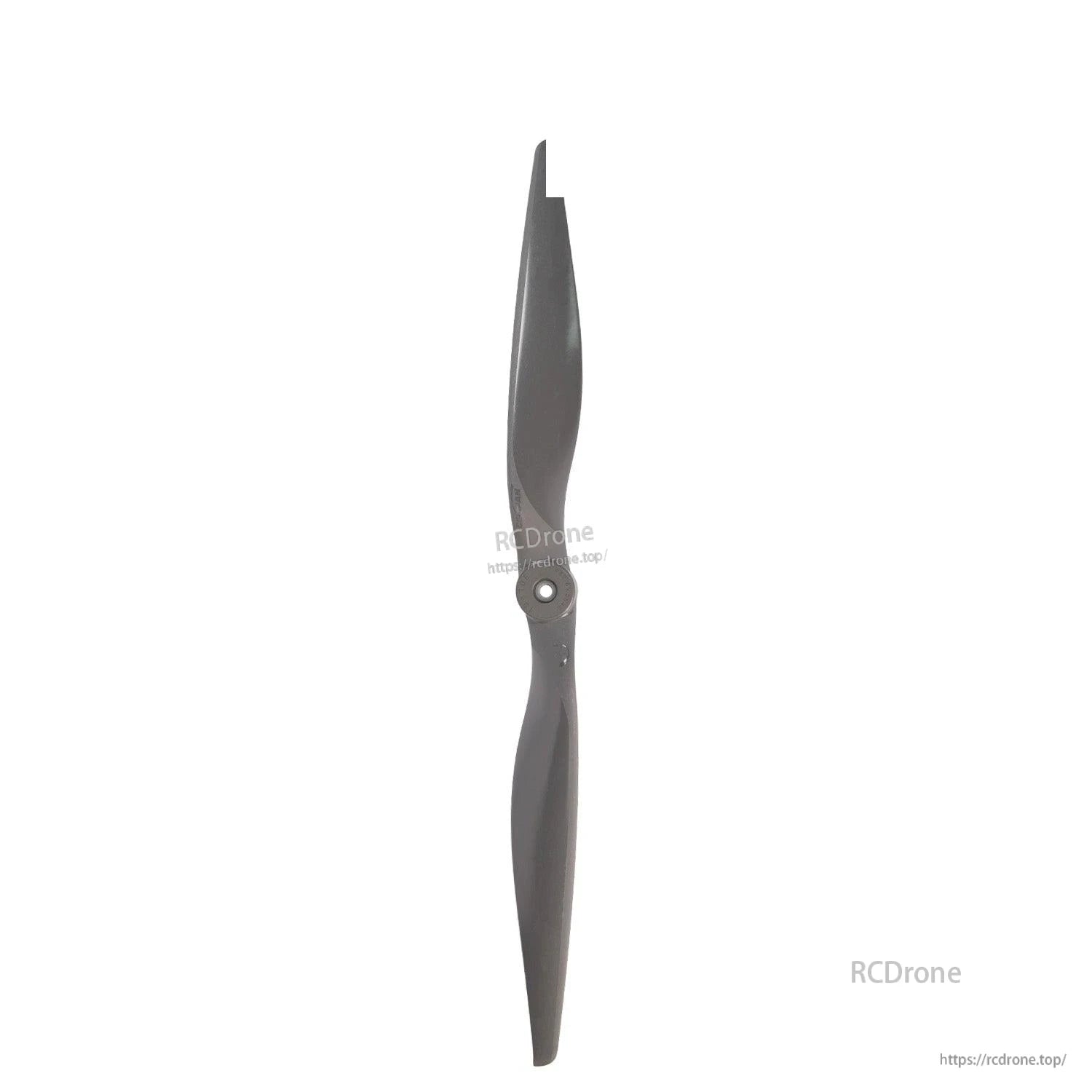 Propeller vertical orientation showing full blade length and twist from tip to tip