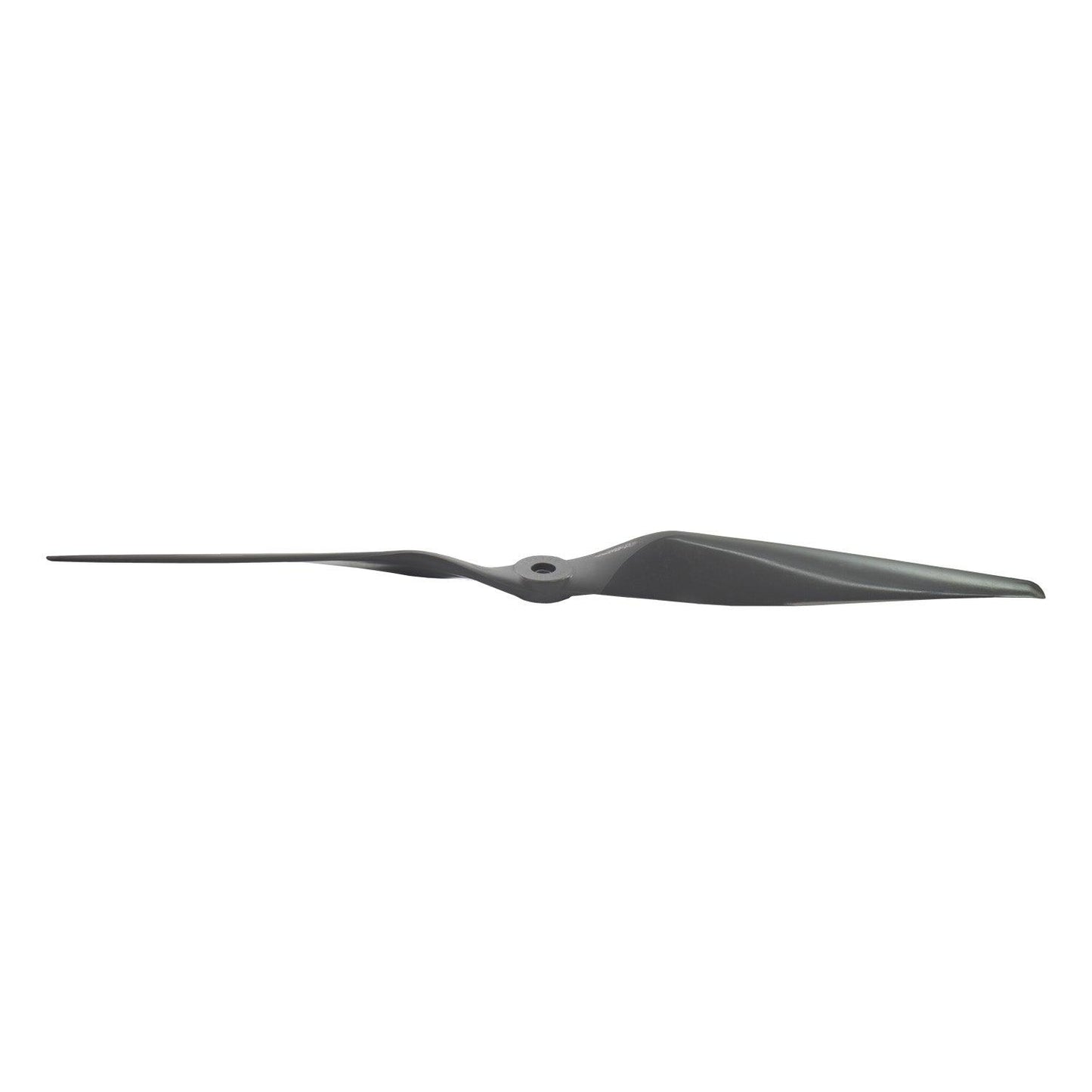 Single propeller side profile showing blade pitch and airfoil thickness