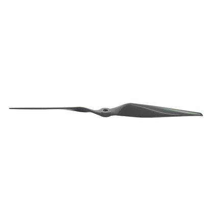 Single propeller side profile showing blade pitch and airfoil thickness