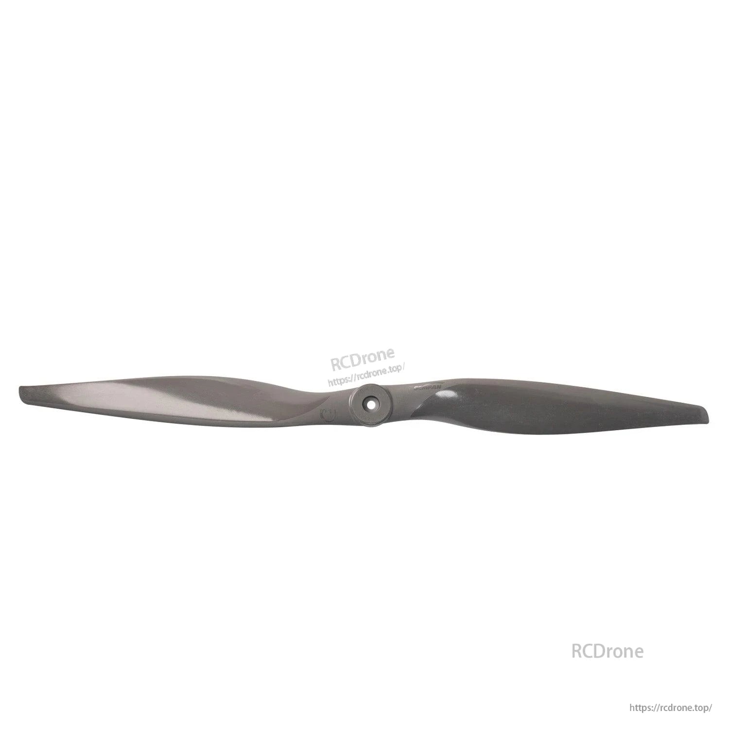 Propeller rear view showing hub opening and blade curvature on both sides
