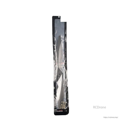 Retail packaging sleeve with propeller inside clear bag, Gemfan branding at bottom