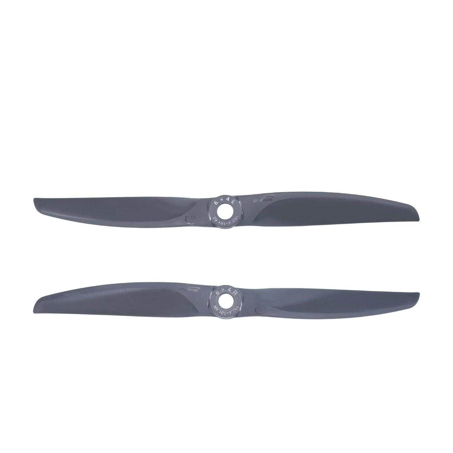 Gemfan VORTEX 6x4E/6x4R electric propellers, pair shown on white background (CW and CCW)