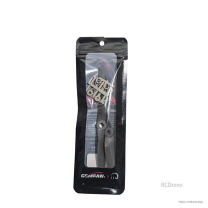 Retail bag showing VORTEX propeller and included hub adapter rings inside