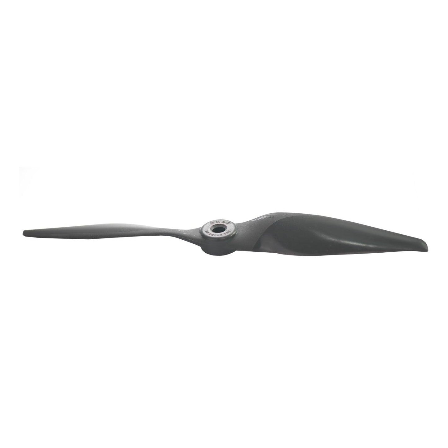 Single Gemfan VORTEX 8x4 propeller side profile showing blade pitch and hub thickness