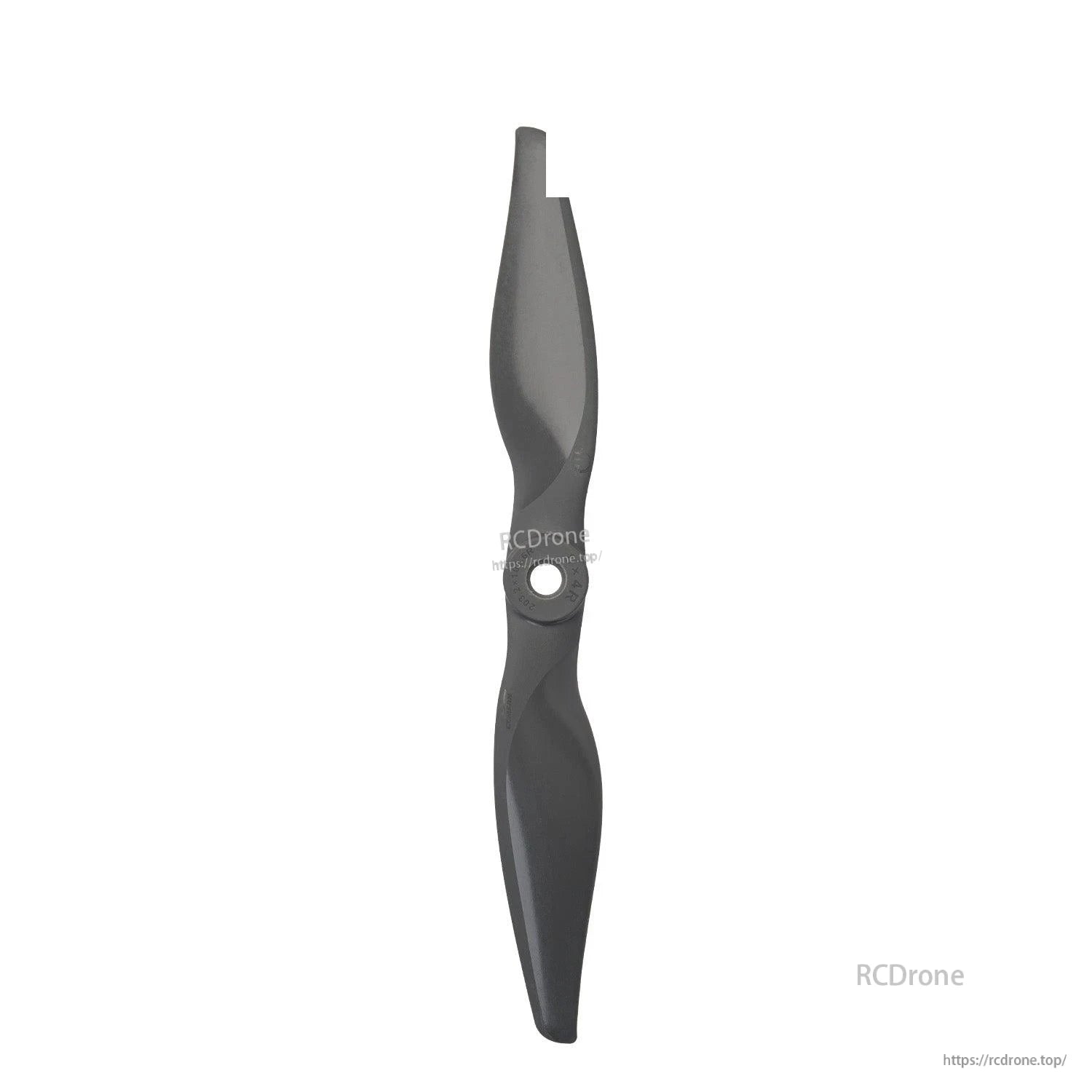Vertical orientation view of 8x4 propeller showing blade shape from tip to tip