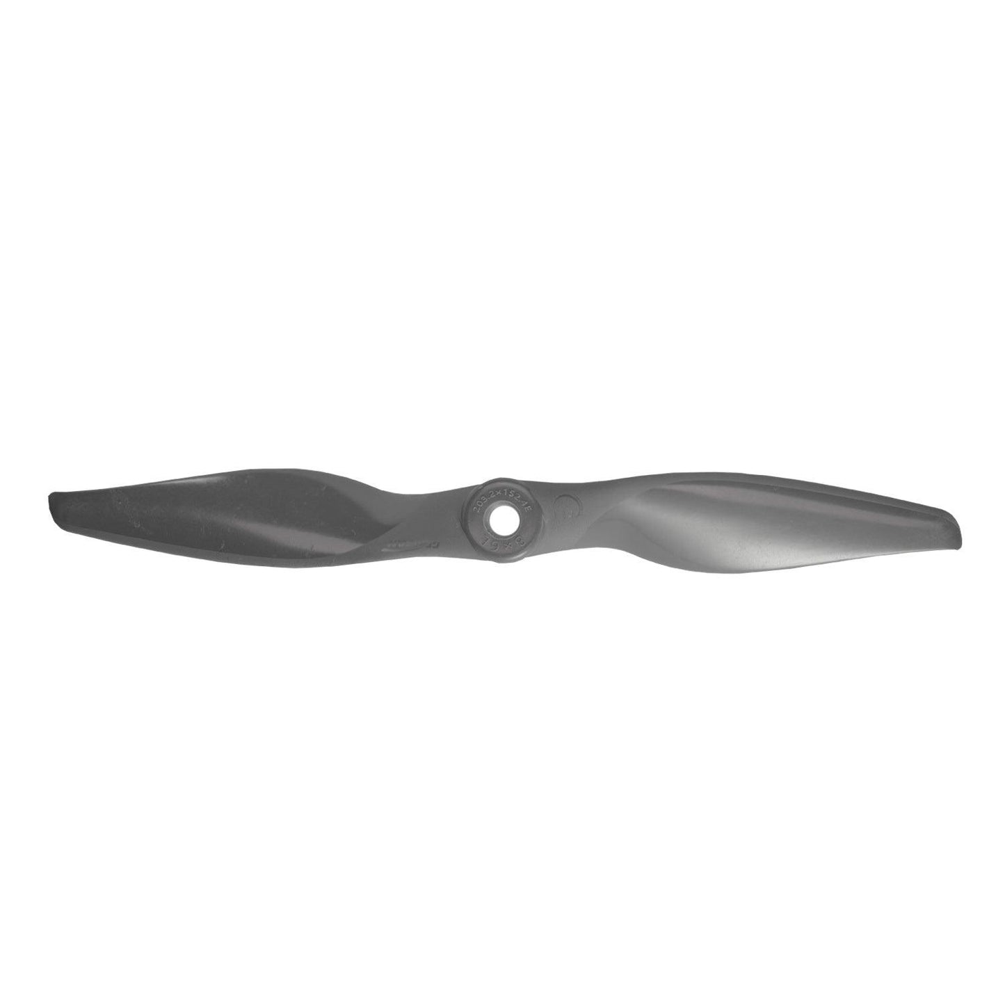 Gemfan VORTEX 8x6E/8x6R electric propeller, single gray 2-blade top view with center mounting hole