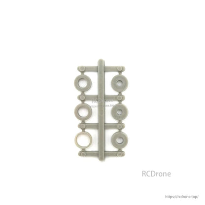 Included plastic adapter ring set for prop hub, multiple inner diameters on sprue