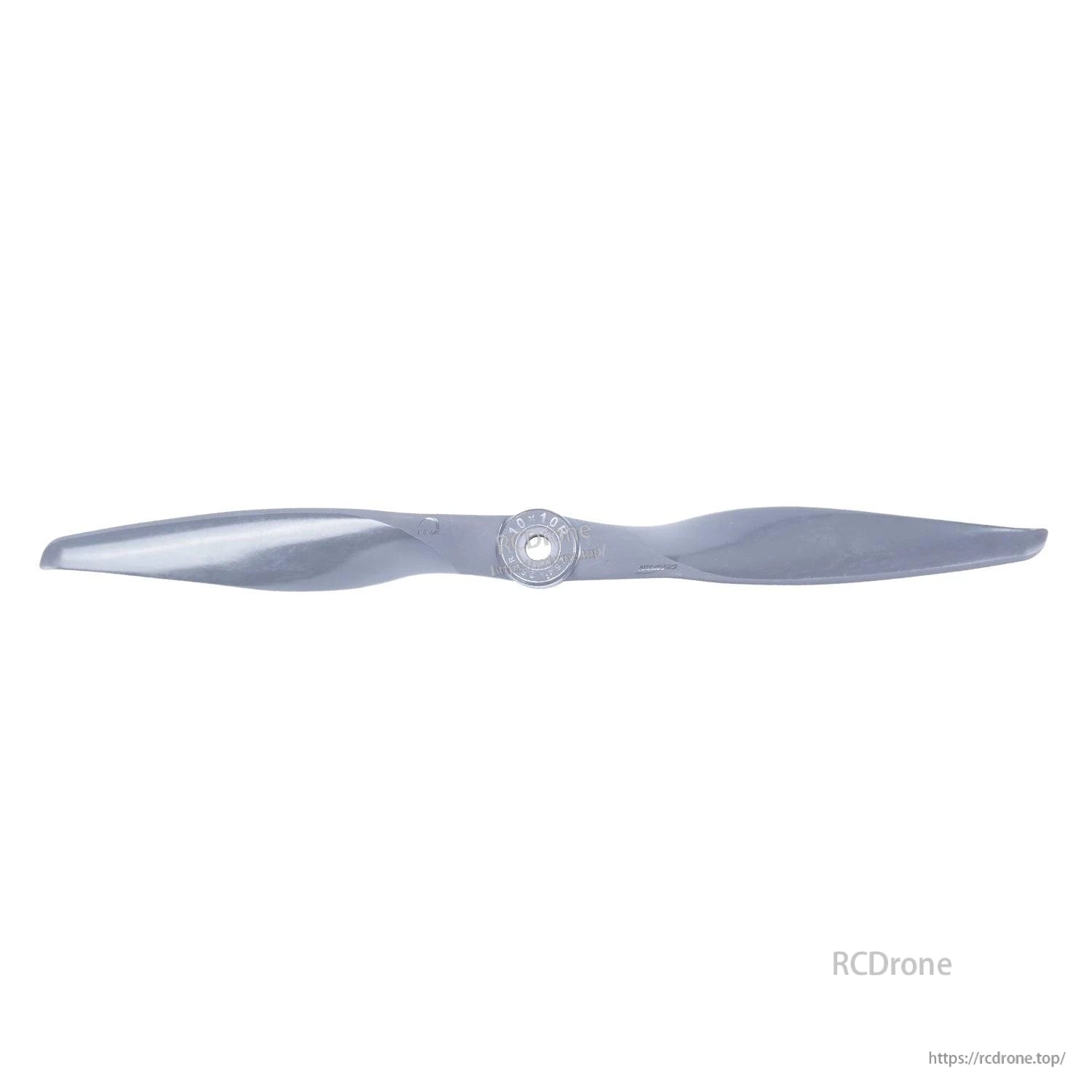Single propeller straight-on view showing blade sweep and hub design