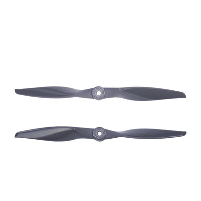 Gemfan Vortex 10x12E and 10x12R glass fiber nylon propellers, 2-blade set on white