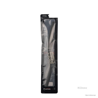 Retail packaging bag with Gemfan propeller visible inside, hanging card style sealed pack