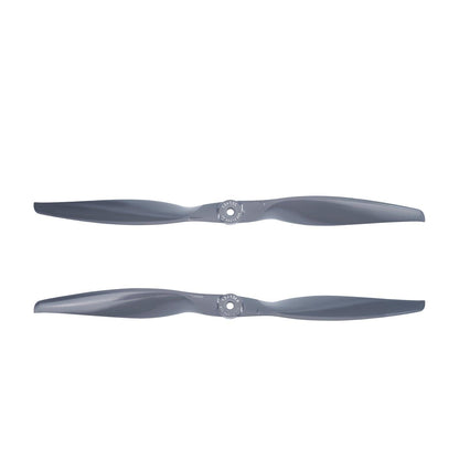 Pair of Gemfan Vortex 13x13 propellers shown together, hub mounting hole and blade shape comparison