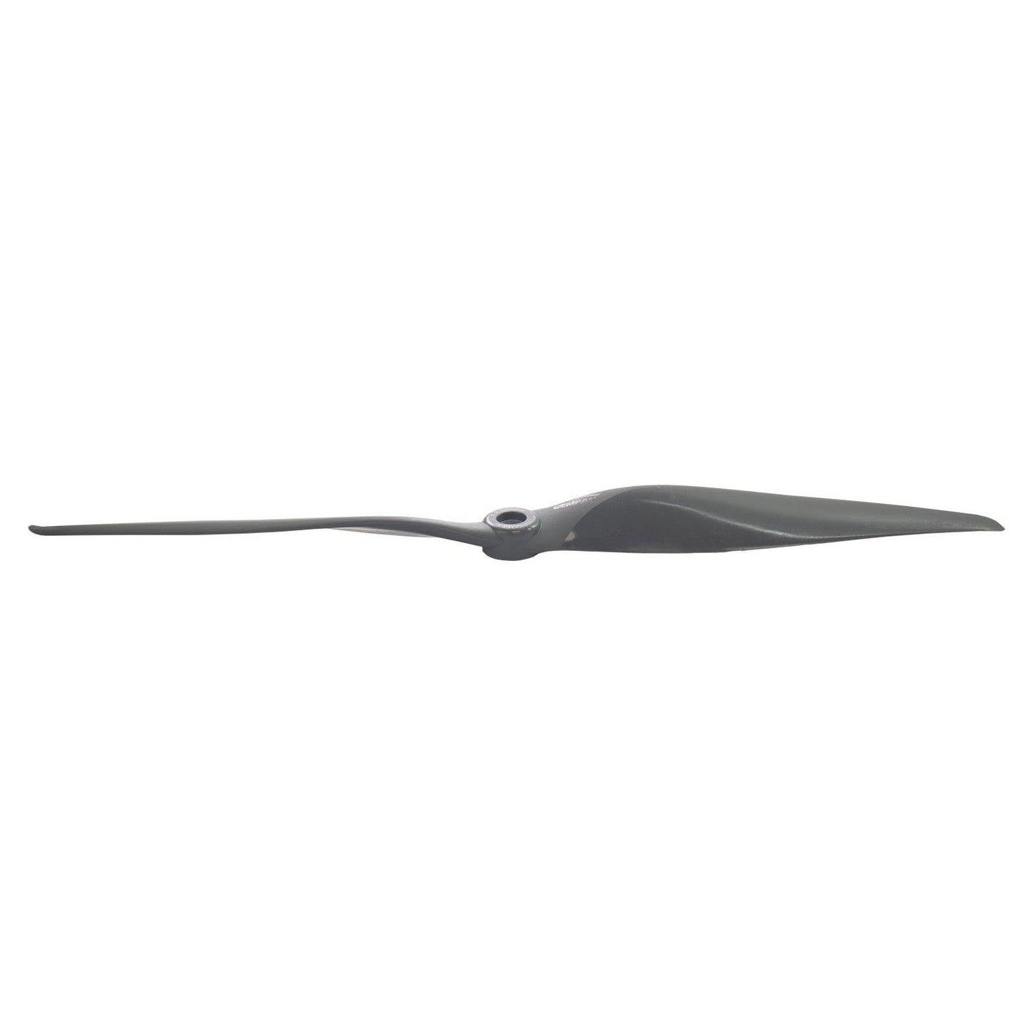 Gemfan Vortex 13x6.5 electric propeller, side profile showing blade pitch and 6.35mm hub bore