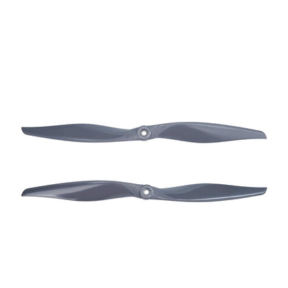 Gemfan Vortex 13x6.5E and 13x6.5R propellers shown together, front view of hub and blades