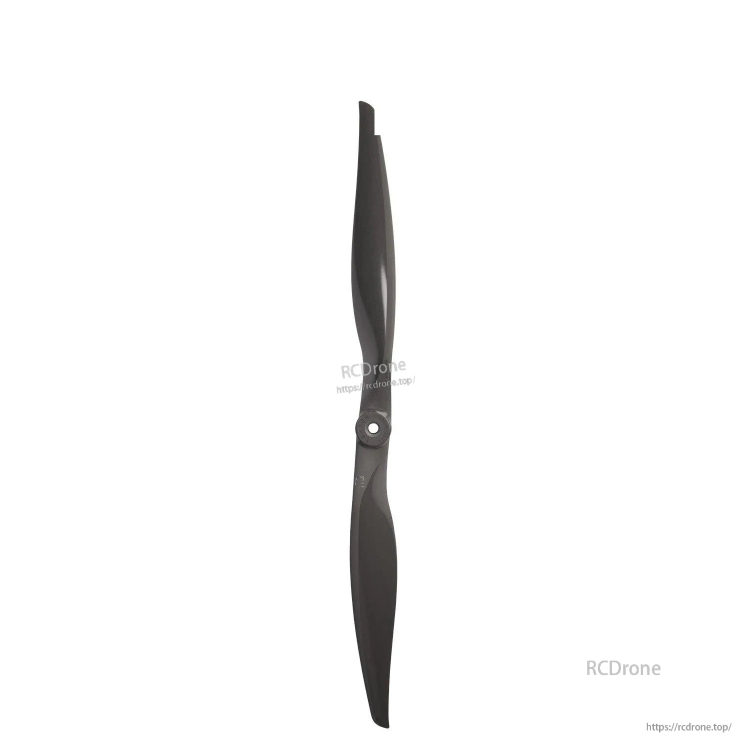 Vertical full-length propeller view showing blade shape from tip to tip