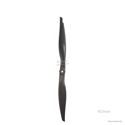 Vertical full-length propeller view showing blade shape from tip to tip
