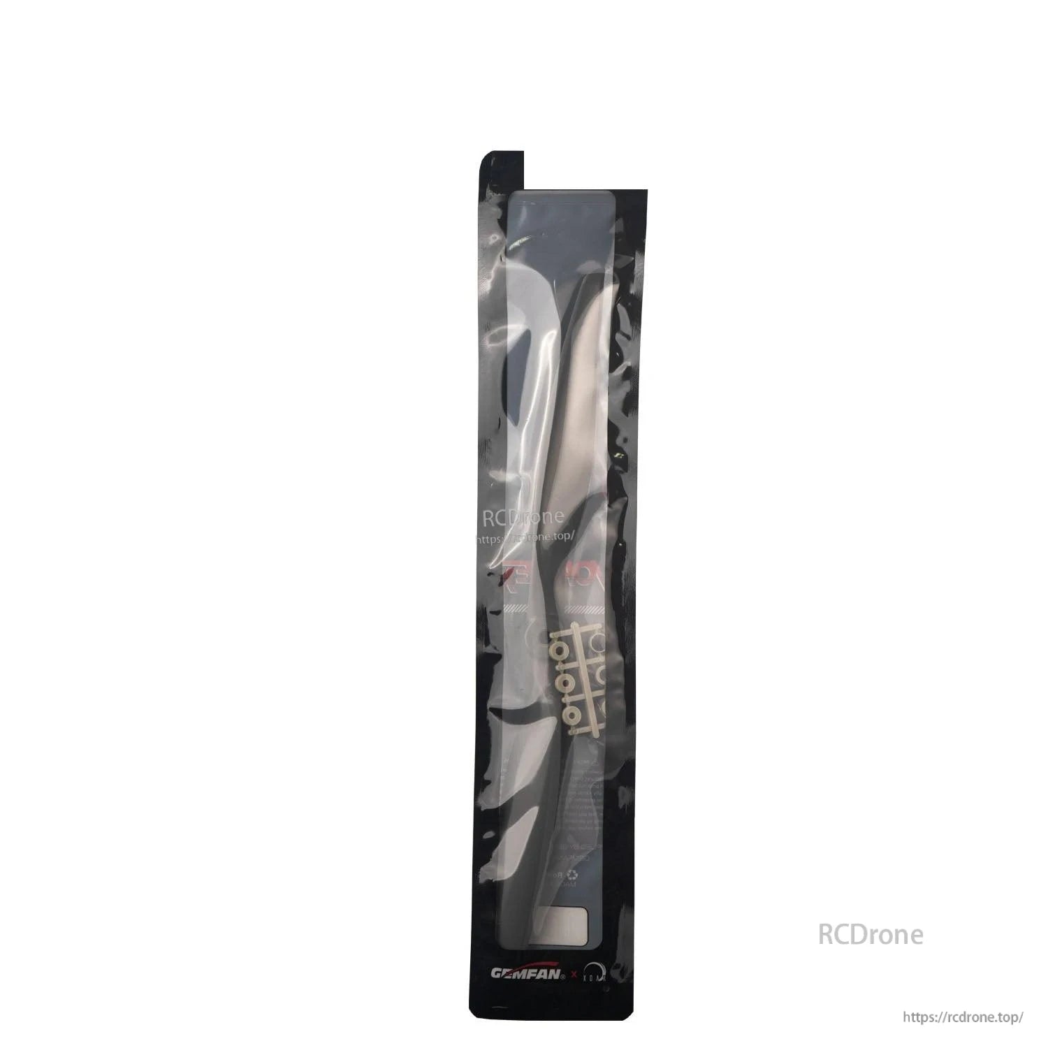 Retail packaging bag with Gemfan propeller visible inside, 1pc per bag