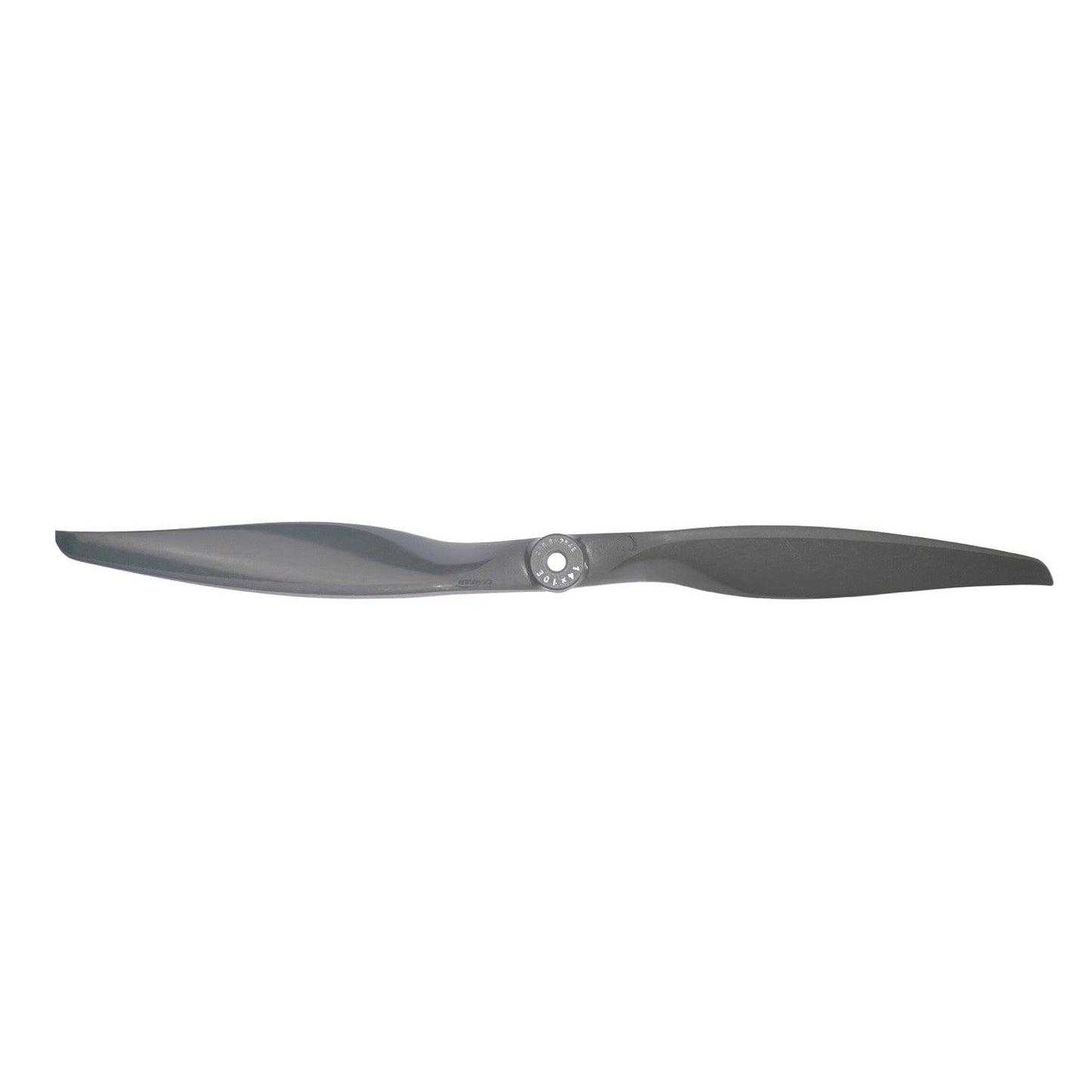 Propeller front view with hub center hole and blade profile across full span