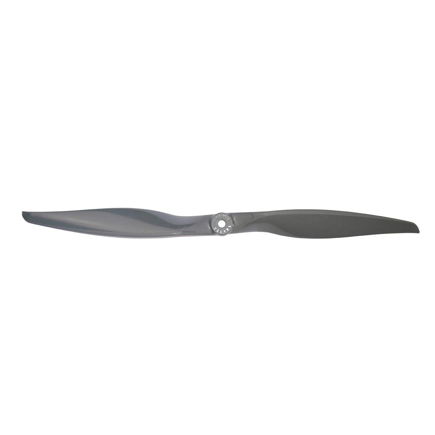 Propeller front view with hub center hole and blade profile across full span