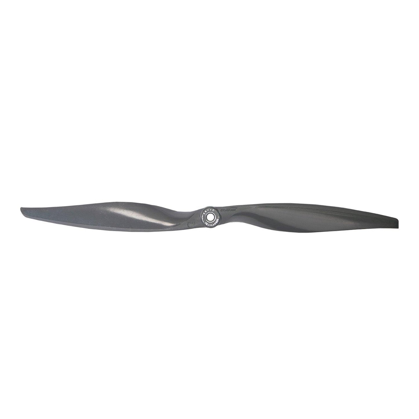 Single two-blade propeller, straight-on view with hub bore detail centered