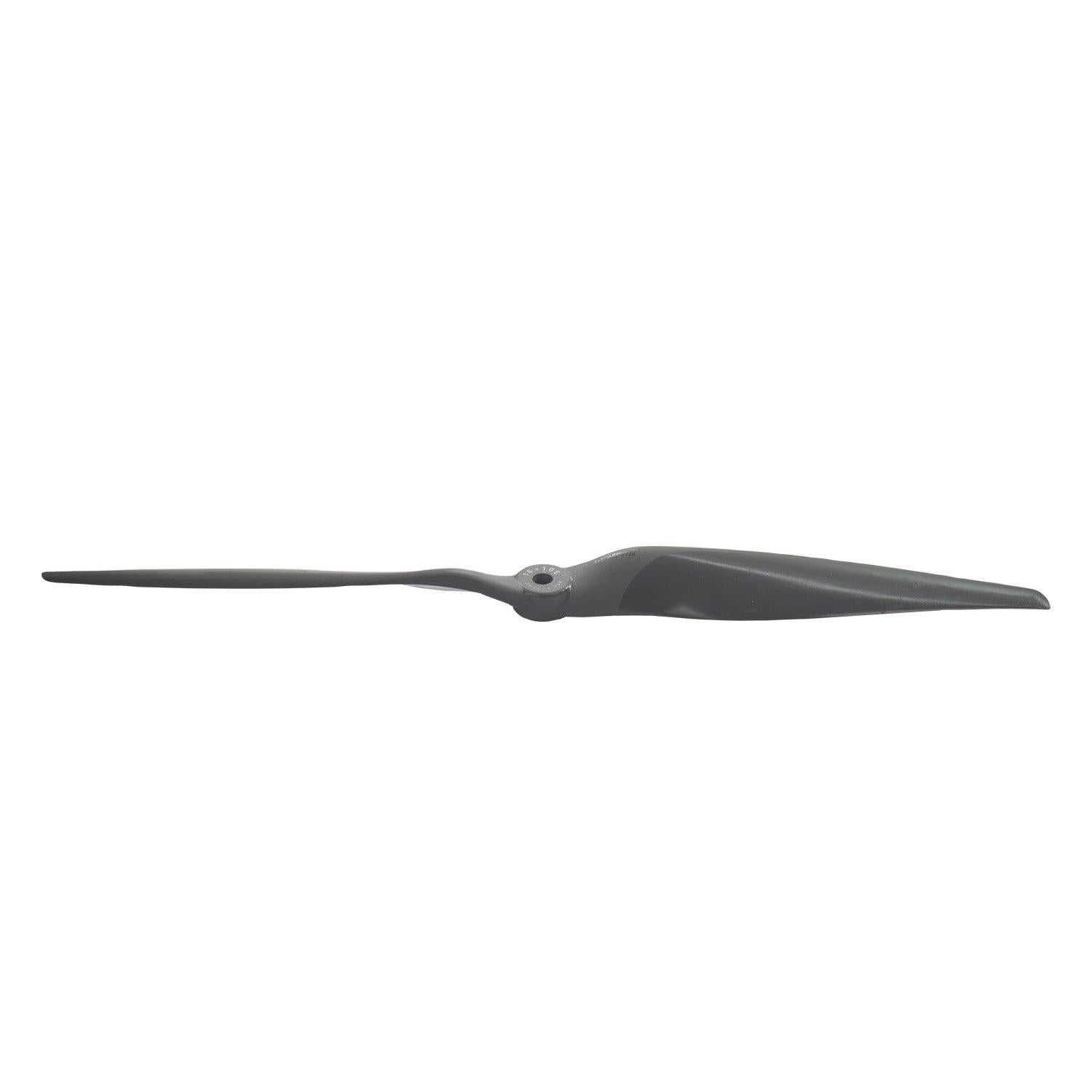 Gemfan Vortex 16x10E/16x10R electric propeller, side profile showing thin blade and hub
