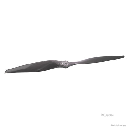 Opposite-side view of the 17x10 propeller showing blade curvature and hub from the rear
