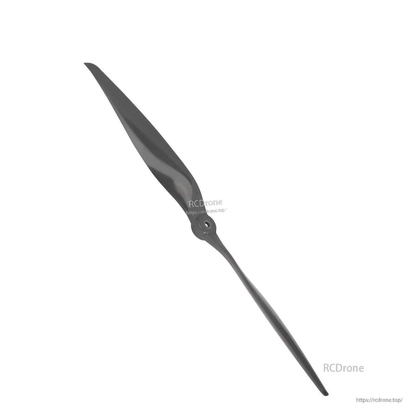 Angled view of the 17x10 propeller showing blade twist and hub hole alignment