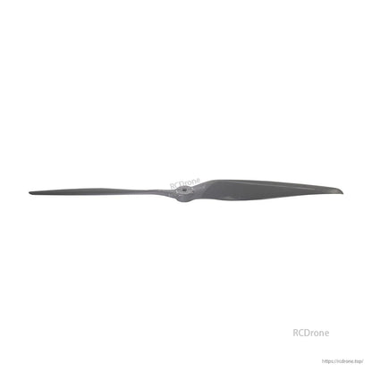 Side profile of the 17x10 propeller showing thin airfoil and hub thickness across the center