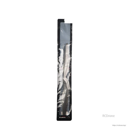 Retail package bag with Gemfan propeller inside, tall sealed sleeve on white background