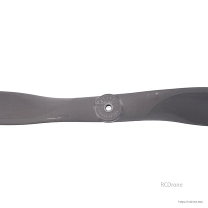 Propeller hub close-up with molded size markings around mounting hole
