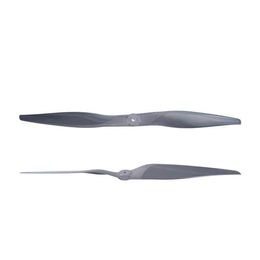 Gemfan Vortex 21x13E electric propeller, top view and side profile showing blade pitch