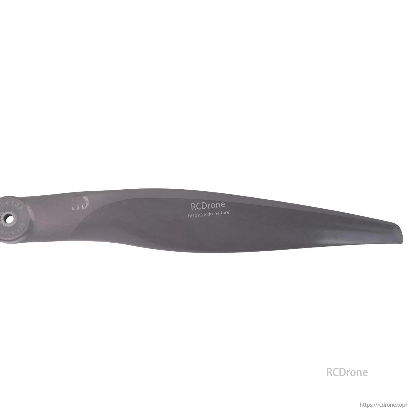 Close-up of one propeller blade section showing surface finish and taper toward tip