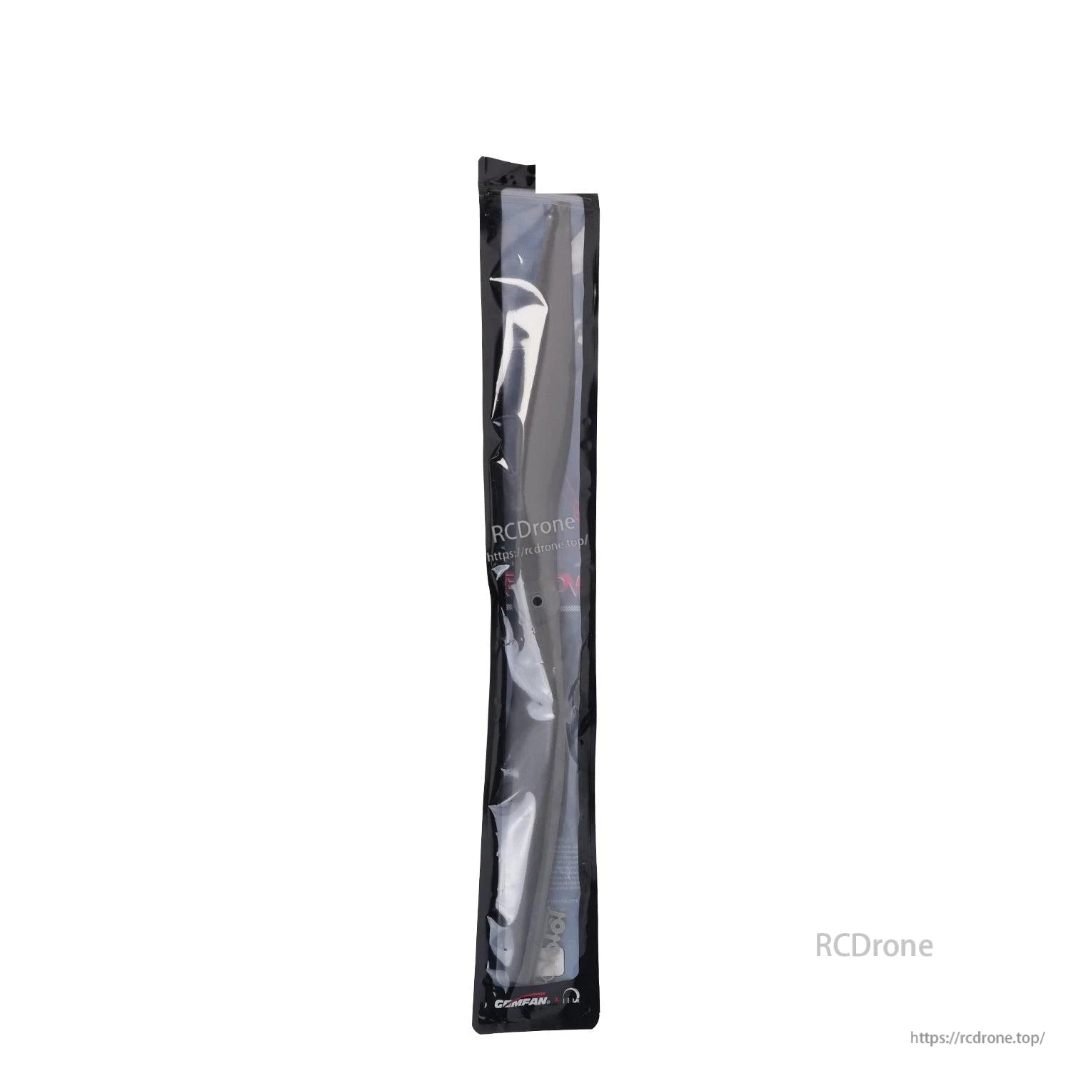 Retail packaging sleeve for Gemfan propeller, sealed clear bag with branding strip