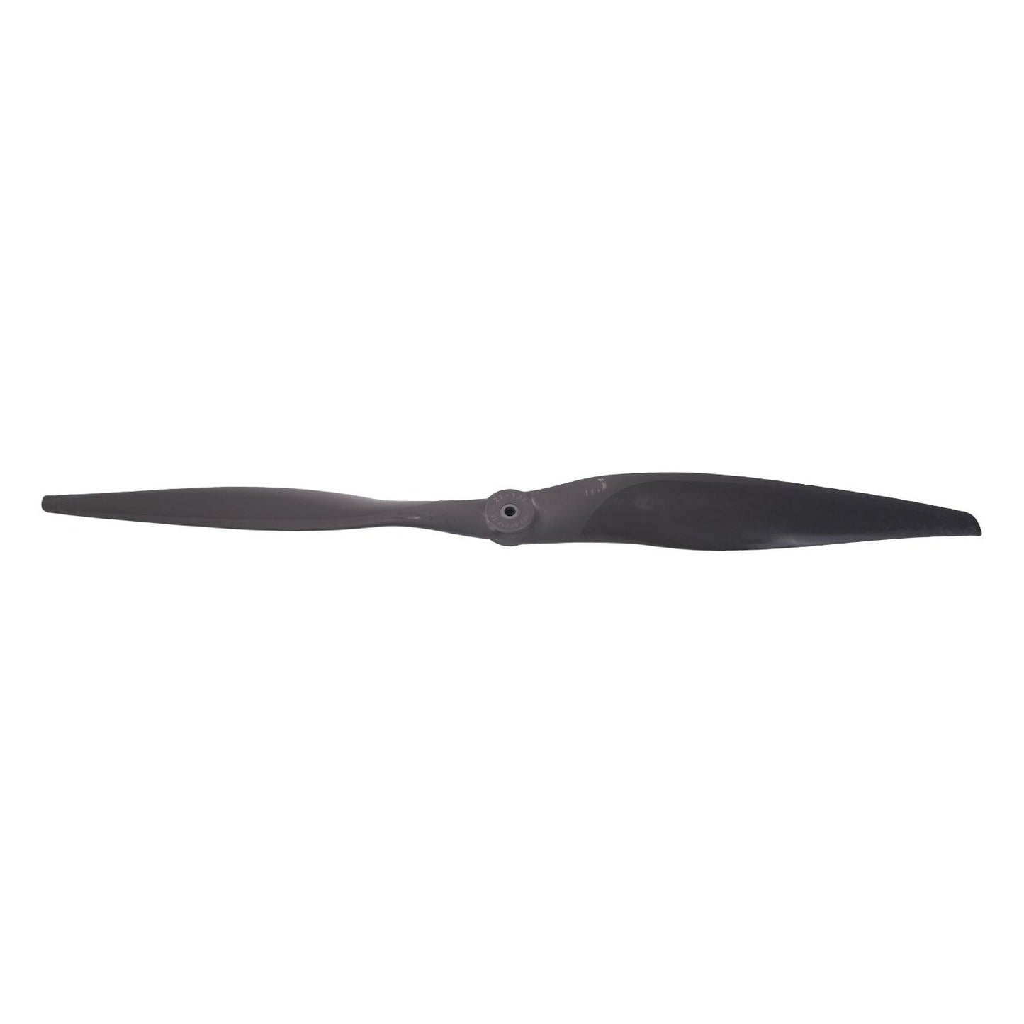 Gemfan Vortex 21x13E propeller side view, single blade silhouette with center mounting hole