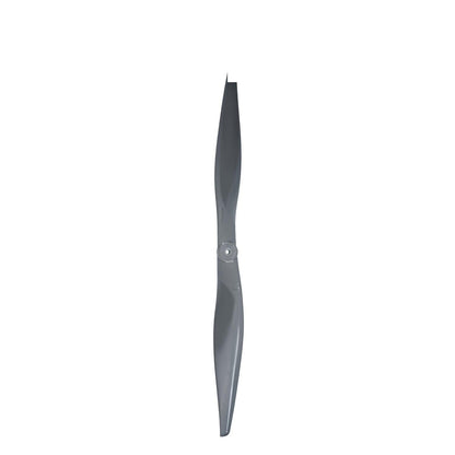 Gemfan Vortex 22X12E propeller full-length view, two-blade electric aircraft prop in gray