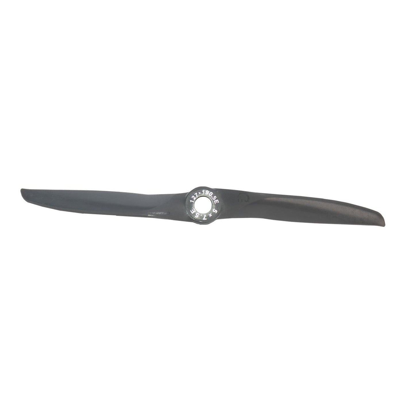 Gemfan Vortex 5x7.5E / 5x7.5R electric propeller, straight-on view showing hub markings