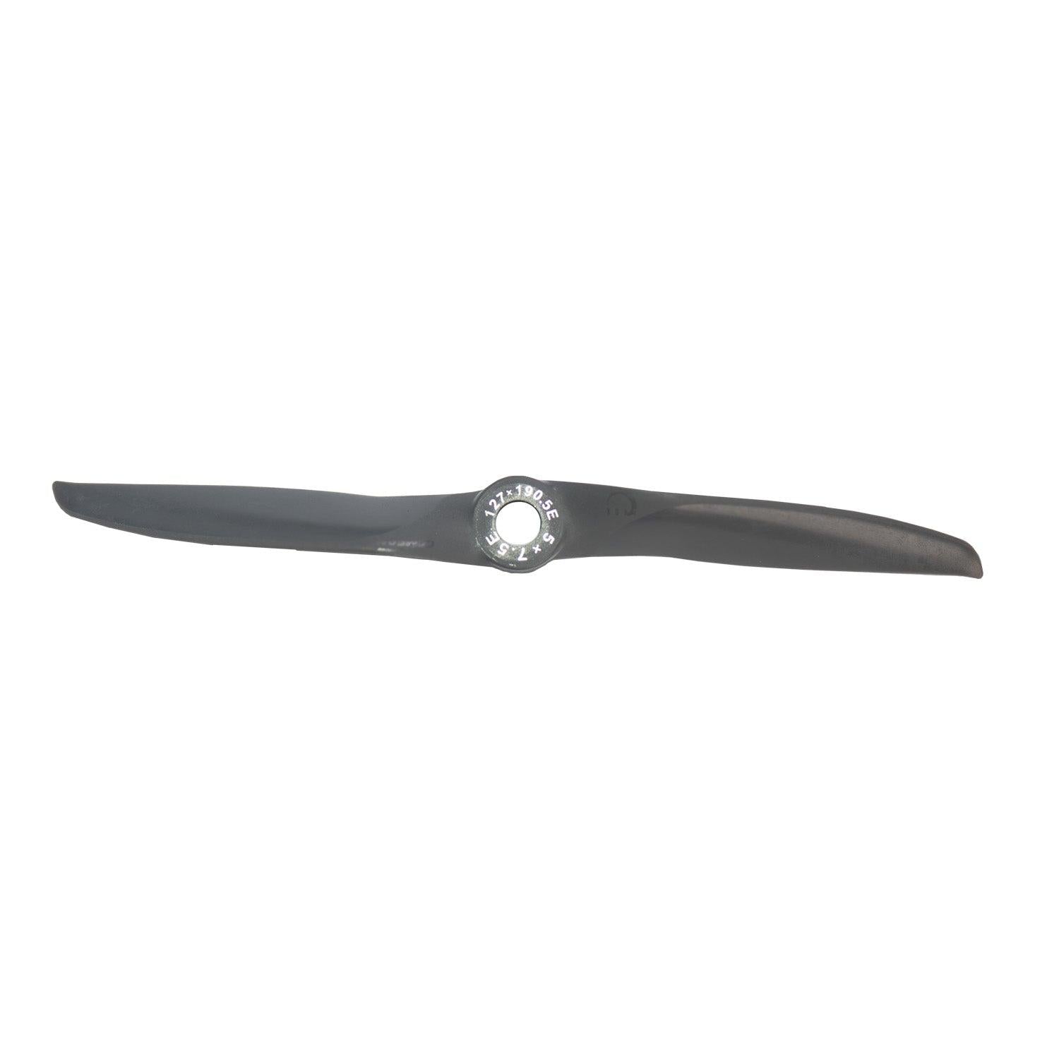 Gemfan Vortex 5x7.5E / 5x7.5R electric propeller, straight-on view showing hub markings