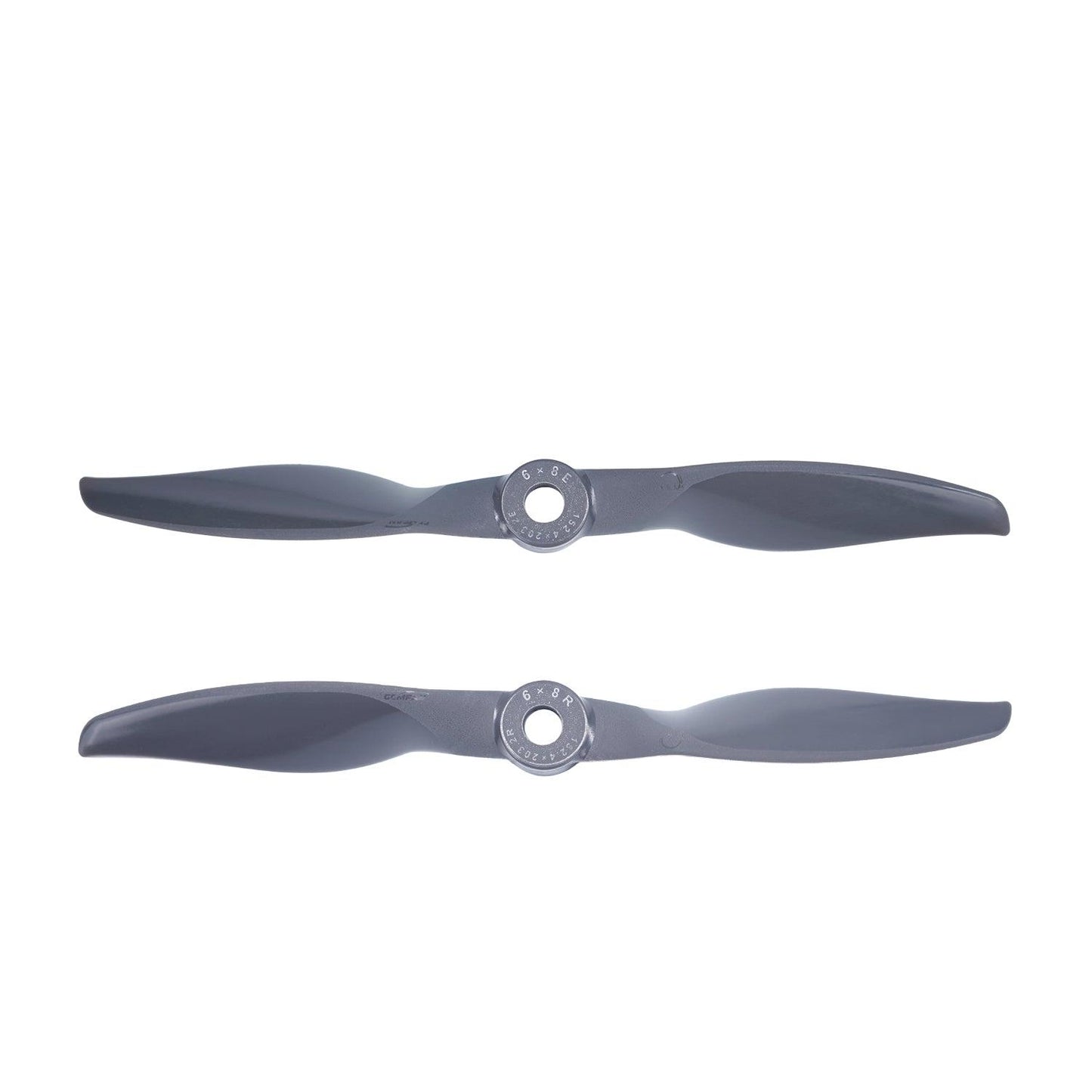 Gemfan Vortex 6x8E/6x8R electric propeller set, two-blade pair on white background